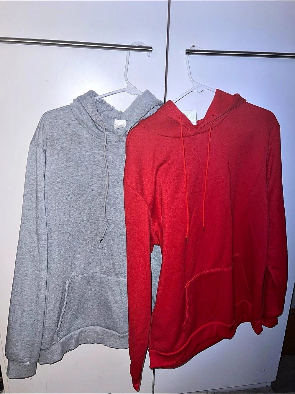 Men's Hoodie Set Red & Gray Size Large Like New